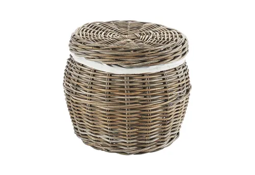 Kobolo Aufbewahrungskorb Wäschebehälter - Rattan - Mit Deckel - Dekokörbe aus robustem Rattan, handgefertigt und ideal für stilvolle Aufbewahrung. Der abnehmbare Deckel schützt den Inhalt und sorgt für Ordnung.
