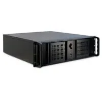 3U-3098-S Server-Gehäuse schwarz, 3 Höheneinheiten - Gehäuse für ATX-Formfaktoren mit 4 externen 5,25 Zoll und 5 internen 3,5 Zoll Einbauschächten – ideal für leistungsstarke Serverlösungen.