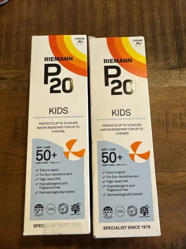 Riemann P20 Sonnencreme für Kinder, LSF50+, 2 X 100 ml, langanhaltender Schutz