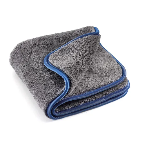 Mikrofasertuch Auto KFZ Lack Politur Pflege Mega Flausch Plus 40 x 40cm gr/bl