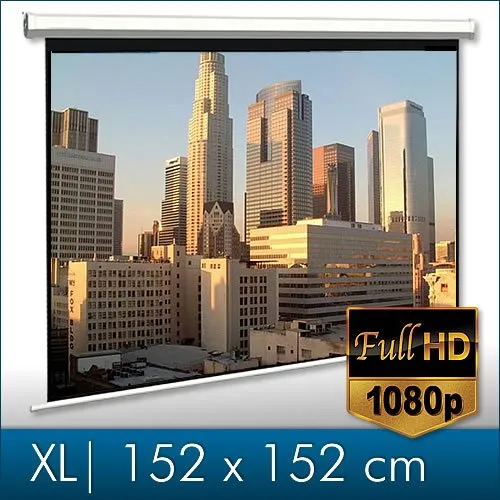 Melko Rolloleinwand für Beamer, Rollo, Heimkino, Büro, Projektoren, 152 x 152 cm, 85 Zoll - Ideal für HD-TV