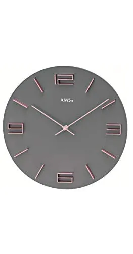 AMS Wanduhr Modell 9590 in grau von AMS