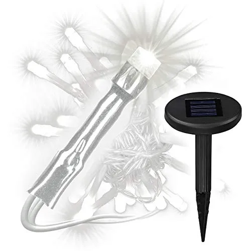 Nexos Trading Solar Lichterkette 24 LED Pavillonbeleuchtung
