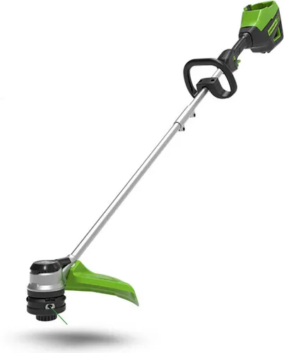 Greenworks Akku-Rasentrimmer GD60LT - 60V Fadentrimmer mit 40cm Schnittbreite - Rasentrimmer & Motorsensen mit 6000 U/min und variablem Geschwindigkeitsmodus für präzises Trimmen ohne Kabel – ideal für einen schnellen und komfortablen Einsatz im Garten.