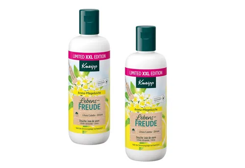 Kneipp Duschgel 2x Kneipp XXL Duschgel je 400ml Lebensfreude Zitrone & Litsea Cubeba