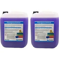 Flüssigwaschmittel Konzentrat lila 2x10 Liter - Waschmittel für weiße und bunte Wäsche, mit Ausgießhilfe. Ergiebig für 60 kg Trockenwäsche und sorgt für langanhaltenden Duft und Farb- sowie Gewebeschutz.