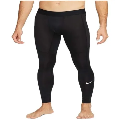 Nike Herren Dri-FIT Pro Fitness Tights schwarz - Trainingsbekleidung mit Dri-FIT-Technologie für optimalen Schweißtransport und trockenen Tragekomfort. Ideal für alle Sportarten und Aktivitäten, bietet diese Tights Bewegungsfreiheit und eine praktische Seitentasche.
