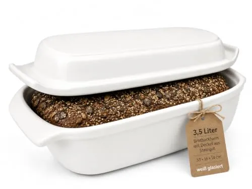 KERAZO Brotbackform 3,5L mit Deckel – Ideal für frisches Brot