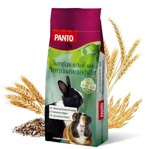 PANTO Meerschweinchenfutter Pellets 25kg - Hochwertiges Futter für Meerschweinchen mit Vitamin C, Luzernegrünmehl & Omega-3-Fettsäuren für Verdauung, Haut & Fell