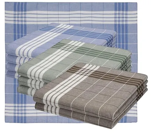 Betz Stofftaschentücher Herren 10er Pack – 100% Baumwolle, kariert, 40x40 cm