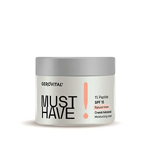 Gerovital Must Have, DD Feuchtigkeitscreme mit 1% Peptiden und SPF 15, Vitamin E, DD Cream Daily Defence | Gleichmäßige, geschützte und straffe Haut, 50 ml