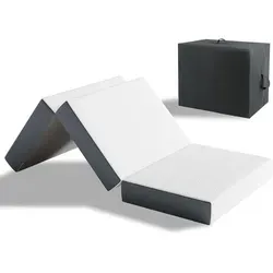 Vesgantti Klappmatratze 90x190 cm - Faltbare Gästematratze - Matratzen für Gäste, platzsparend und ideal für Reisen. Mit 3 cm Gelschaum für optimalen Komfort und abnehmbarem, waschbarem Bezug für Allergiker.