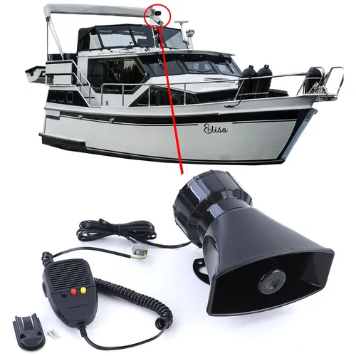 Boots Lautsprecher mit eingebauter US-Polizeisirene und Durchsprechfunktion