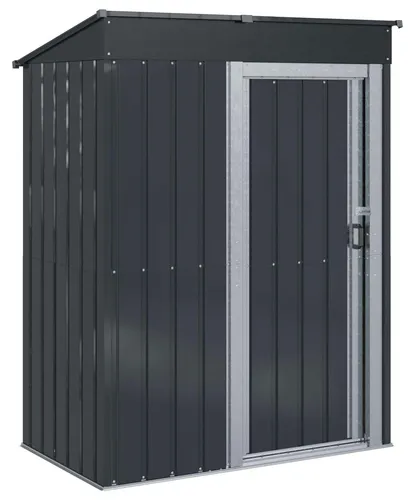 vidaXL Gartenhaus Anthrazit 137 x 81 x 180 cm Metall - Robustes Metallgartenhaus in modernem Design. Bietet praktischen Stauraum für Gartenutensilien und schützt vor Witterungseinflüssen. Ideal für jeden Außenbereich und einfach zu montieren.