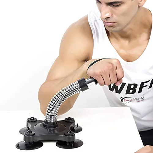 Armdrücken Trainer Exerciser, Robust Unterarm Rutschhemmende Ausrüstung Grip Wrist Blaster Muskelkraft Fitness Für Menschen Fitnessgeräte, Arm Grip Tisch,Silber
