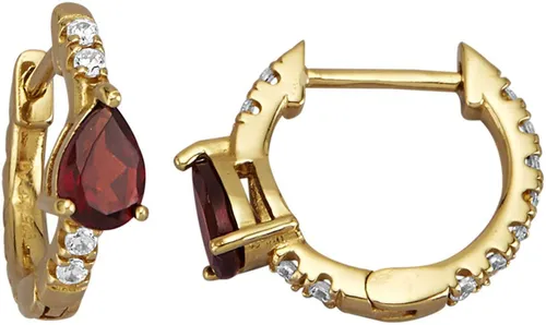 Firetti Paar Creolen mit Granat und Zirkonia in braun von Firetti