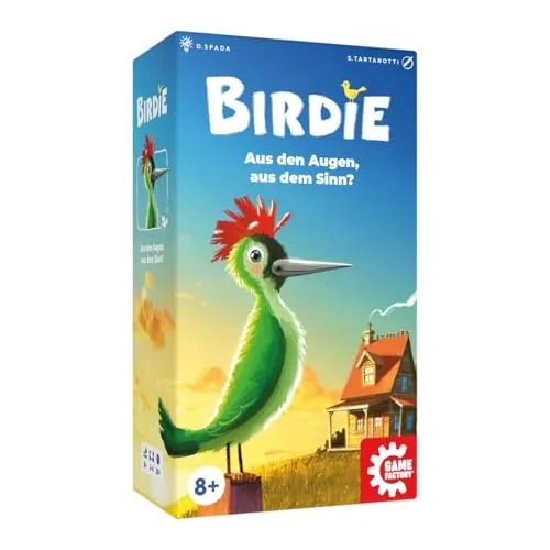 Game Factory 646082 Birdie, Fluffy Animals, federleichtes Merkspiel ab 8 Jahren, Familienspiel für 2-4 Personen, Kartenspiel, Gesellschaftsspiel