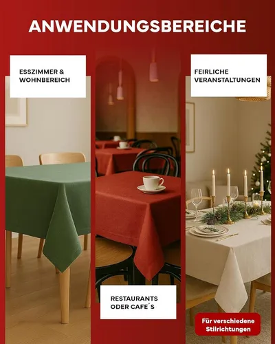 texpot Tischdecke Lotuseffekt Leinenoptik Bügelfrei Fleckschutz wasserabweißend (1-tlg)