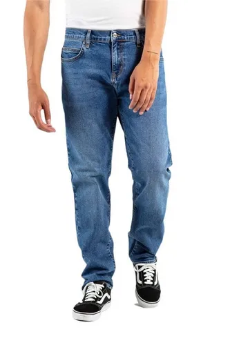 REELL Regular-fit-Jeans Barfly retro mid blue - Stilvolle Regular-fit-Jeans mit praktischem Reißverschluss und 5 Gürtelschlaufen. Ideal für den Alltag, bietet diese Jeans Komfort und einen modernen Look.