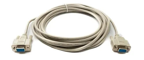 System-S D Sub Kabel 5 m 9 Pin Buchse zu Buchse RS232 DB9 Adapter in Grau