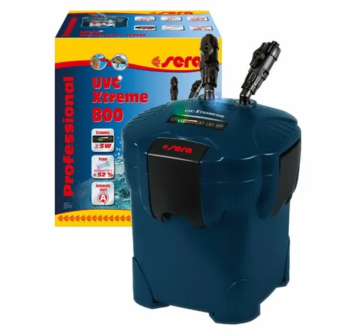 sera UVC-Xtreme 800 - Außenfilter mit integriertem UV-C, elektronisch steuerbar für Aquarien bis 800 Liter, stromsparend und leistungsstark