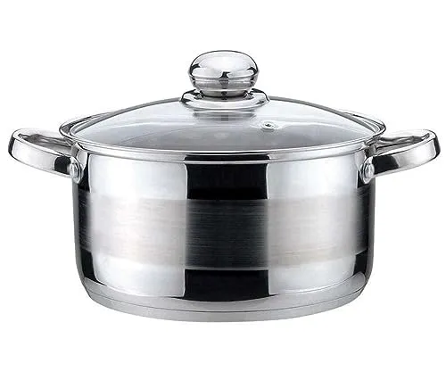 GARNEK Z POKRYWĄ 24cm KINGHOFF KH-4331 6L - Kochtöpfe – Hochwertiger 6L Kochtopf mit Deckel, geeignet für alle Herdarten, ideal für vielseitiges Kochen.