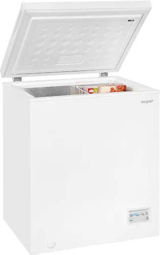 Exquisit Gefriertruhe GT150-E-041E - 142L, Schnell-Gefrierfunktion, freistehend - Tiefkühler mit 142 Liter Nutzinhalt, ideal für die langfristige Lagerung von Lebensmitteln. Die Schnell-Gefrierfunktion sorgt für eine schnelle und effektive Kühlung.