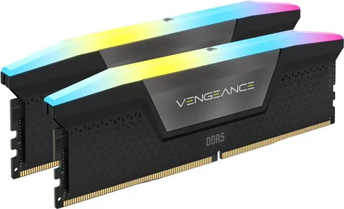 Vengeance RGB DIMM 32 GB DDR5-6000 Dual-Kit - Arbeitsspeicher mit 32 GB Kapazität, beeindruckender RGB-Beleuchtung und optimierter Leistung für Gaming und kreative Anwendungen.