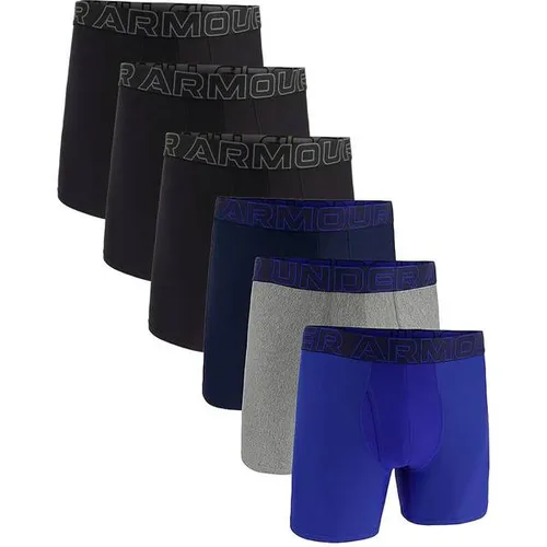 UNDER ARMOUR Herren Boxershorts, 6er Pack - Performance Tech Boxer Briefs - Praktisches 6er Pack von UNDER ARMOUR. Die leichten, atmungsaktiven Boxershorts mit recyceltem Polyester bieten optimalen Tragekomfort und 4-Way-Stretch für maximale Bewegungsfreiheit beim Sport.