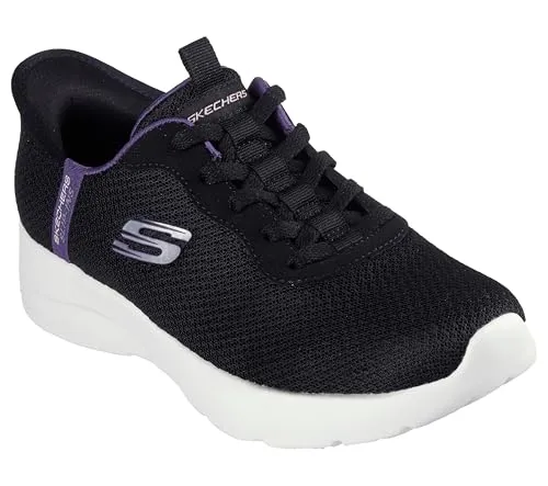 Skechers Damen Dynamight 2.0 Sneaker, Schwarz, 37 EU - Damen-Sneaker mit luftgekühltem Memory-Schaum Fersenkissen, maschinenwaschbar und vegan, ideal für höchsten Tragekomfort.
