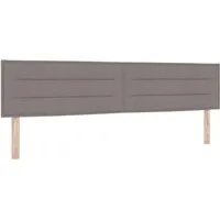 vidaXL Kopfteil Taupe 200 cm - Modernes Design für dein Schlafzimmer - Polsterbett-Kopfteil in elegantem Taupe, höhenverstellbar für optimale Anpassung an verschiedene Bettrahmen, bietet Komfort und Stil für entspannte Momente.