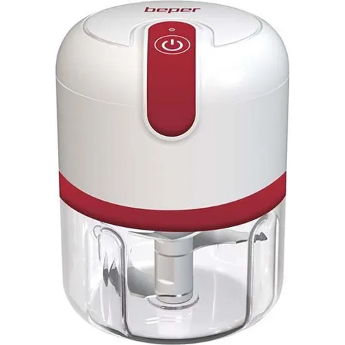 BEPER P102ROB050 USB-Hacker Mini Küchenmaschine - Küchenmaschine mit 250 ml Kapazität, ideal für kleine Mengen - perfekt zum Zerkleinern und Mixen, betrieben über USB für maximale Flexibilität.