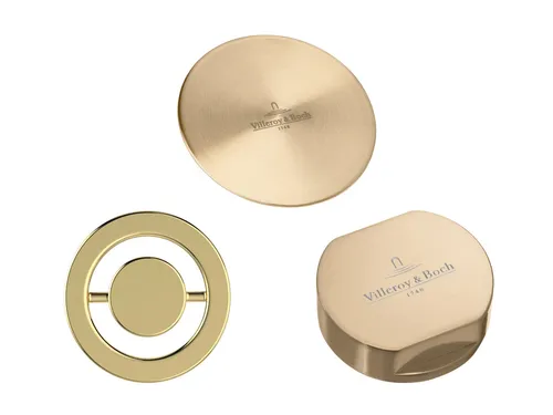 Villeroy & Boch 96242003 Zubehörset Gold - Hochwertiges Zubehörset in edlem Gold für ein stilvolles Badezimmer, bestehend aus Ventilabdeckung und Abdeckkappen.