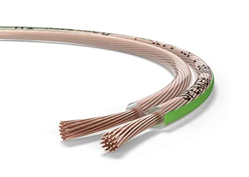 Oehlbach Speaker Wire SP-7 - Stereo HI-FI Lautsprecherkabel - Boxenkabel mit OFC (sauerstofffreies Kupfer) 2 x 0,75 mm² - Mini Spule Lautsprecher Kabel - Glasklar 10 Meter