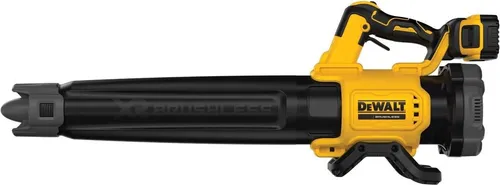 DeWALT DCMBL562P1 Akku Gebläse - Laubbläser 18V mit 5Ah Li-ion - Laubsauger & Laubbläser mit bürstenlosem Motor für längere Laufzeit und 40% höhere Luftgeschwindigkeit. Ergonomisch und leicht für ermüdungsfreies Arbeiten im Garten oder auf der Baustelle.