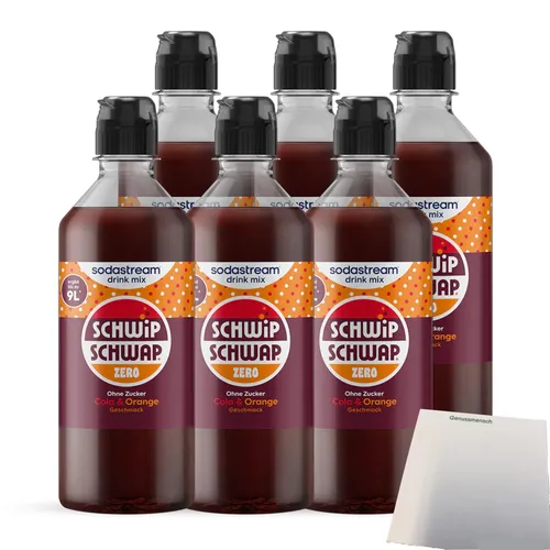 Sodastream Schwip Schwap Zero Zucker Sirup VPE (6x440ml Flasche) + usy