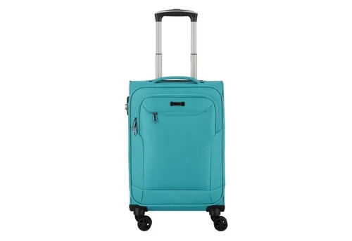 D&N Travel Line 6804 Koffer, 55 cm, Türkis (Petrol) - Handgepäck Trolley 55 cm mit leichtlaufenden 4 Rädern und arretierbarem Teleskopgestänge – ideal für stressfreies Reisen.