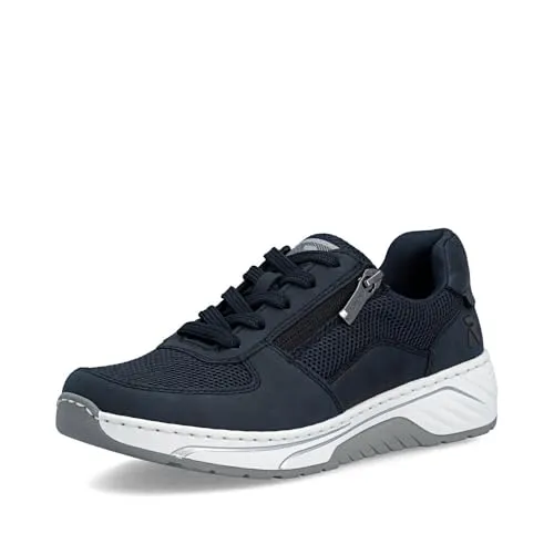 Rieker Damen Low-Top Sneaker 53101 – Bequeme Halbschuhe für Frauen - Stylische Low-Top Sneaker mit Reißverschluss und extra weitem Schnitt für optimalen Tragekomfort. Ideal für Freizeit und Alltag, perfekte Passform für kräftige Füße.