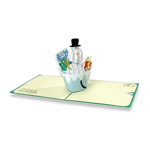 paperdora® 3D Pop-Up-Karte „Weihnachten“ mit Umschlag und Wachssiegel - Karte Glückwunschkarte Grußkarte Geschenkkarte Geschenk Gutschein