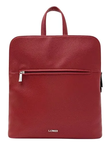 L.Credi Melanie City Rucksack 30 cm in Rot - Stylischer Rucksack für die Stadt mit praktischem 30 cm Format, ideal für den Alltag und Freizeit.