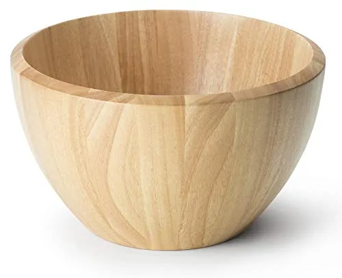 Continenta Salatschüssel aus Gummibaumholz - Unikat mit seidigem Glanz - Rührschüsseln, aus Gummibaumholz, jedes Stück ein Unikat mit individueller Holzmaserung und einfacher Pflege - zeitloses Design für jeden Tisch.