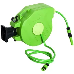 Outsunny Schlauchtrommel - Praktischer Gartenhelfer - Druckluftzubehör - Handliche Schlauchtrommel mit automatischem Aufrollmechanismus, ideal für Gartenbewässerung und Fahrzeugreinigung.