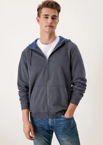 s.Oliver Sweatjacke mit Kapuze - Reguläre Passform aus elastischer Sweatware, weich und bequem. Ideal für den Alltag mit gefütterter Kapuze, Reißverschluss und praktischer Kängurutasche.