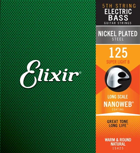 Elixir 15425 E-Bass Einzelsaite Nanoweb Long Scale 125