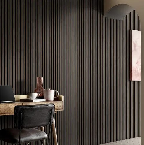 HOME DELUXE Wandpaneel Akustikpaneel SONIC - 40x80 cm in Smoked Oak - Gestalte deine Wände neu mit dem Schalldämpfenden Wandpaneel SONIC in Smoked Oak. Individuell kürzbar, ideal für jeden Raum und sorgt für eine stilvolle Atmosphäre.