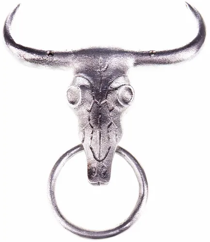 Türklopfer Bullenschädel Wandfigur Stierkopf Bulle Schädel Geweih Türbeschlag