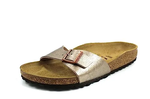 Birkenstock Madrid BS Sandalen - Graceful Taupe, EU 40 - Stylische Pantoletten mit anatomisch geformtem Kork-Latex-Fußbett für optimalen Tragekomfort und Unterstützung. Der verstellbare Riemen sorgt für perfekten Sitz und passt zu jedem Outfit.