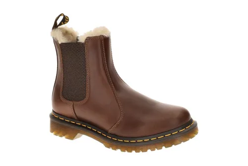 Dr. Martens Damen 2976 Leonore Chelsea-Stiefel, Butterscotch, 37 EU - Wanderschuhe mit ikonischer luftgepolsterter Sohle, rutschfest und abriebfest. Extra warmes Kunstfellfutter für Komfort und Stil.
