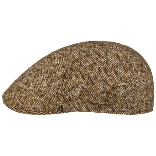 Stetson Texas Donegal Wool Flatcap - Klassische Schirmmütze für Herren - Elegante Flatcap aus 100% Wolle mit melierter Tweedoptik, ideal für Herbst und Winter. Das Baumwollfutter sorgt für hohen Tragekomfort und eine perfekte Passform in Größen S bis XXL.