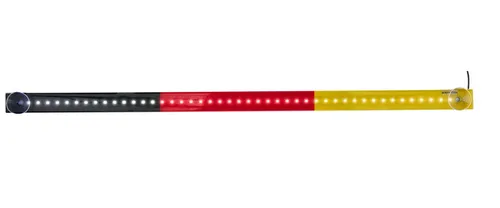 All Ride LED Lichtleiste für LKW – Schwarz, Rot, Gold - Vielseitige LED-Lichtleiste für LKW-Fahrerhäuser in den deutschen Nationalfarben. Mit 45 fest integrierten LEDs, USB-Stromversorgung und einfacher Montage dank Saugnapfhalterung.